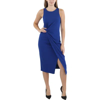 Siena Collections Womens Ruched Crepe Midi Dress