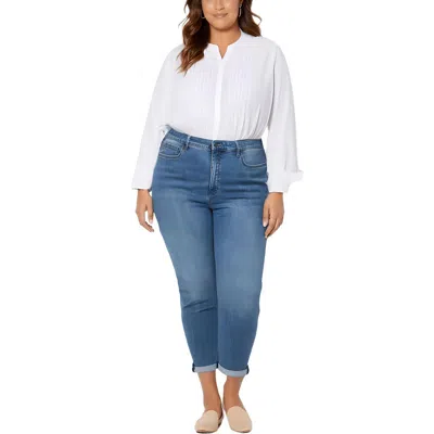 Nydj Plus Margot Girlfriend Womens Tummy Slimming Denim Skinny Jeans