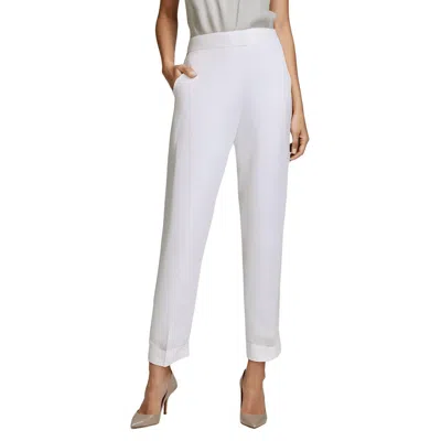 Calvin Klein Plus Womens Linen Blend High-rise Ankle Pants In White