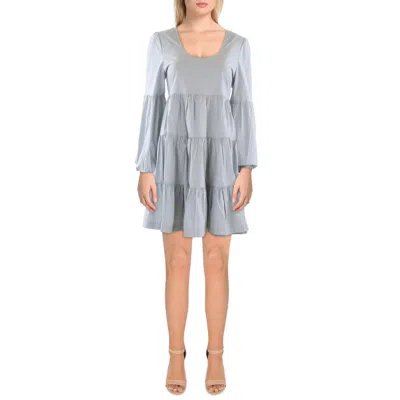 En Saison Womens Tiered Cotton Fit & Flare Dress
