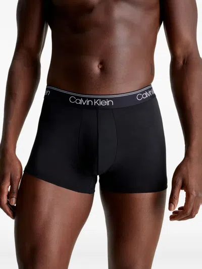 Calvin Klein Logo Boxers (set Of Three) In Black