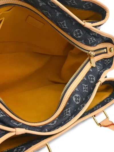 Pre-owned Louis Vuitton 2006 Monogram Denim Cabas Raye Tote Bag In Blue