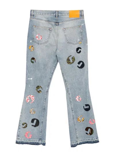 Gallery Dept. Time La Flare Patchwork Flared-leg Jeans In Blue