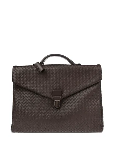 Pre-owned Bottega Veneta 2007 Intrecciato Leather Briefcase Handbag