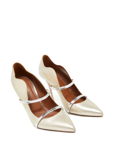 Pre-owned Malone Souliers  110mm Leather Pumps In Gold