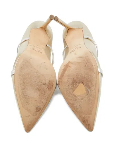 Pre-owned Malone Souliers  110mm Leather Pumps In Gold