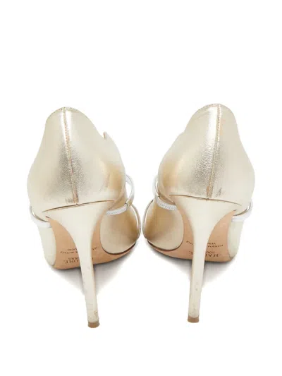 Pre-owned Malone Souliers  110mm Leather Pumps In Gold