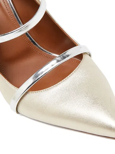 Pre-owned Malone Souliers  110mm Leather Pumps In Gold