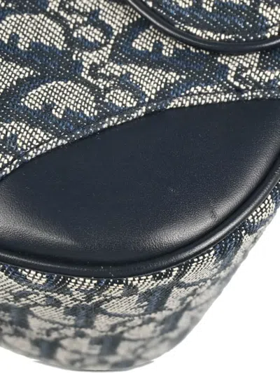 Pre-owned Dior 2002 Double Saddle Handbag In Blue