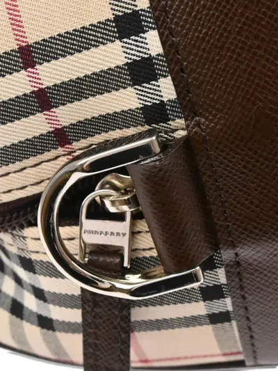 Pre-owned Burberry 1990s Check Two-way Bag In Neutral