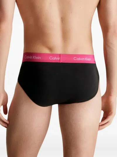 Calvin Klein Underwear Logo-waistband Briefs (pack Of Three) In Black