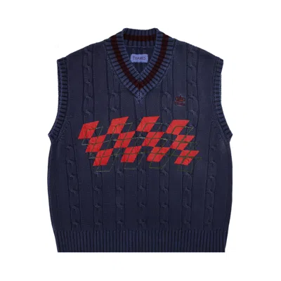 Pre-owned Thames Mmxx Goat Exclusive For Manifesto . Kaleidoscope Pg Malta Vest | Blue | Men's Size L