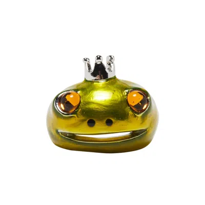 Pre-owned Collina Strada Frog Prince Ring | Green | Women's Size 7