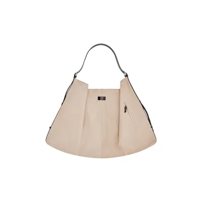 Pre-owned Lemaire Flag Hobo Bag 'linen' | Tan | Women's Size Onesize In Brown