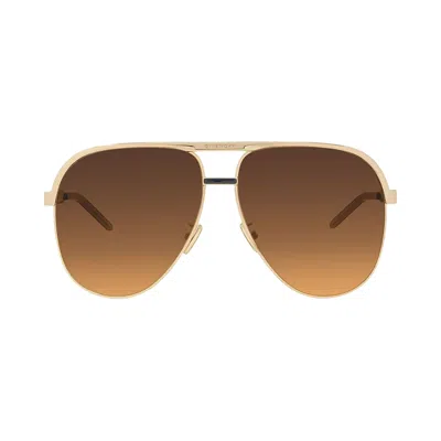 Pre-owned Givenchy Aviator Sunglasses 'gold/amber' | Men's Size Onesize