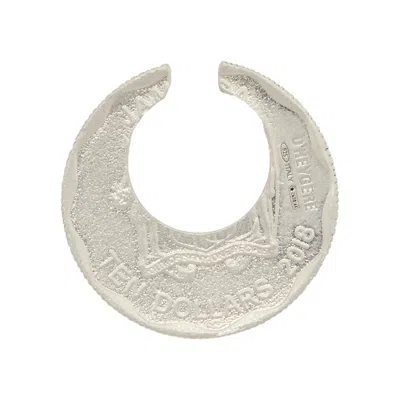 Pre-owned D'heygere Goat Exclusive For Manifesto  Coin Ear Cuff | Silver | Women's Size Onesize