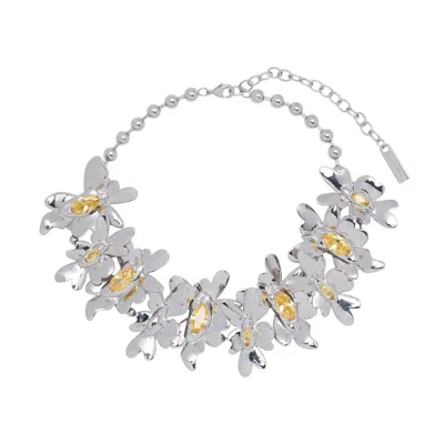 Pre-owned Collina Strada Mega Daisy Necklace | Yellow | Women's Size Onesize