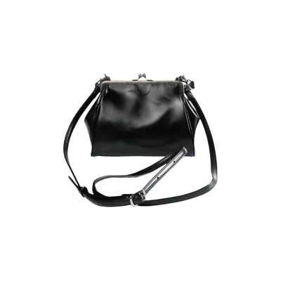 Pre-owned Y's Metal Clasp Shoulder Bag 'black' | Women's Size 2
