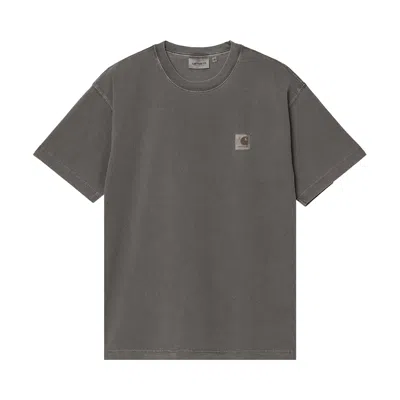 Pre-owned Carhartt Wip Nelson Tee 'graphite' | Grey | Men's Size L In Gray