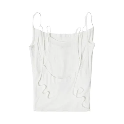 Pre-owned Eckhaus Latta Flip Tank 'chalk' | Cream | Men's Size M