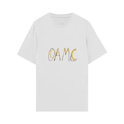 Pre-owned Oamc Scrawl T-shirt 'white' | Men's Size S