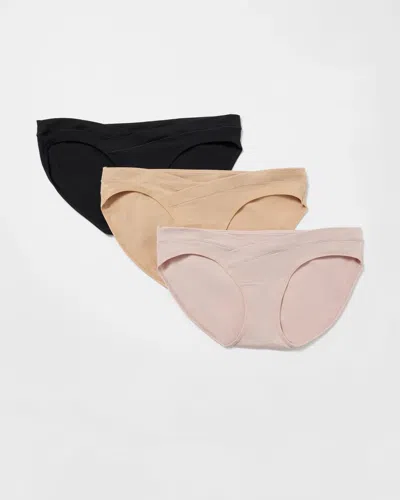 Soma 3-pack Women's Maternity Hipster Panty In Neutrals Size Small |