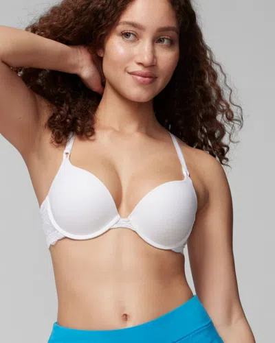 Soma Embraceable Push-up Plunge Bra With Lace In White Size 34d |  Women's Bras