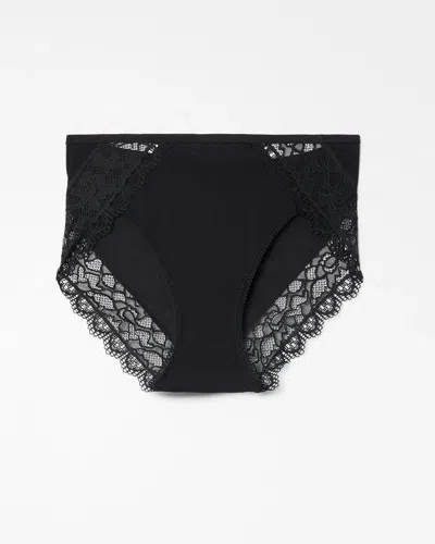 Soma Women's Embraceable High-leg Panty With Lace In Black Size 2xl |
