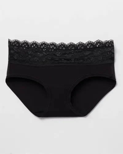 Soma Women's Embraceable Hipster Panty With Lace In Black Size 2xl |