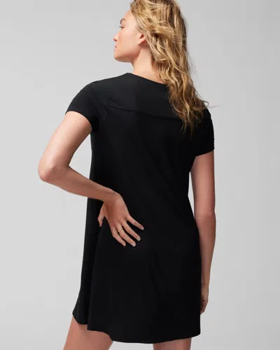 Soma Women's Cool Nights Short Sleeve Nightgown In Black Size 2xl |