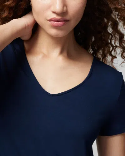 Soma Women's Cool Nights Short Sleeve Pajama Tee In Navy Blue Size Xl |  Pajama Sets