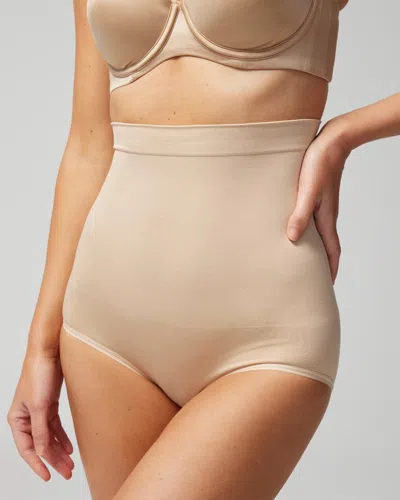 Soma Women's Mid-level Shapewear Seamless High-waist Brief In Nude Size Xl/2xl