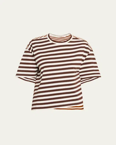 Monse Striped Short-sleeve Twisted T-shirt