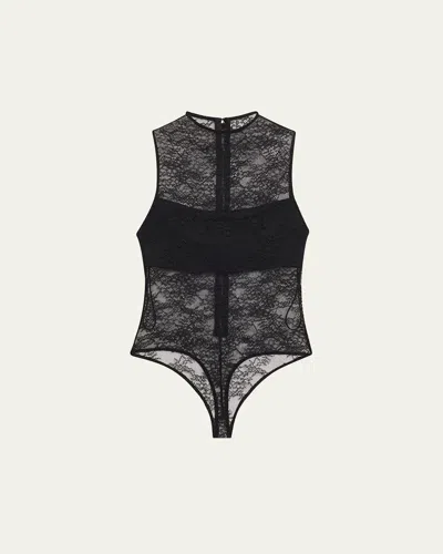 Alice And Olivia Nichol Lace Bodysuit