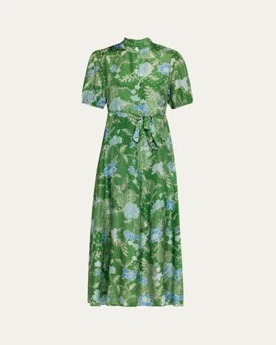 Hannah Artwear Oceanus Silk Maxi Dress In Multi