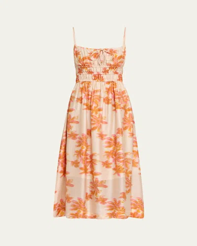 Hannah Artwear Yolanda Mangrove Midi Dress In Brown