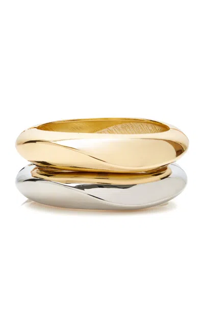 Ben-amun Exclusive Set-of-two Gold And Silver Tone Bangles