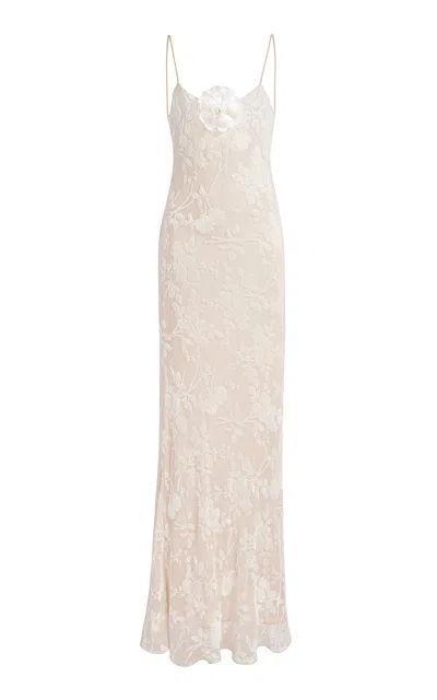 Rodarte Floral Silk-devoré Slip Gown