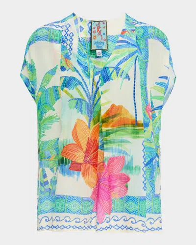 Johnny Was Hana Embroidered Georgette Tunic