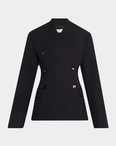 Co Sculptural Llarless Jacket In Black