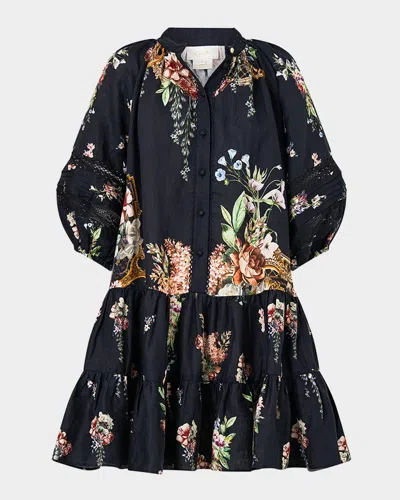 Camilla Noble Endeavors Puff Sleeve Linen Shirtdress