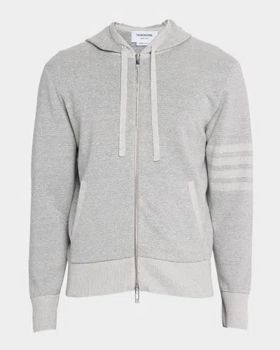 Thom Browne Men's Cotton 4-bar Stripe Sleeve Full-zip Hoodie
