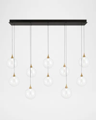 Eurofase Iissa 10-light 47in Chandelier In Black