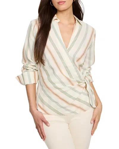 Nic + Zoe Nic+zoe Weekly Wrap Stripe Wrap Top In Multi