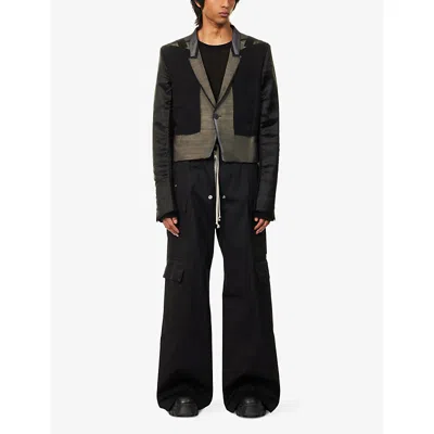 Rick Owens Wide Bela Cotton Poplin Pants In Black