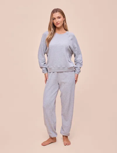 Papinelle Most Wanted Long Sleeve Cotton Blend Sweatshirt In Blue