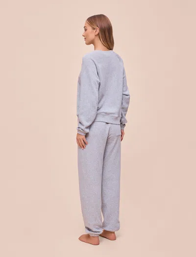 Papinelle Most Wanted Long Sleeve Cotton Blend Sweatshirt In Blue