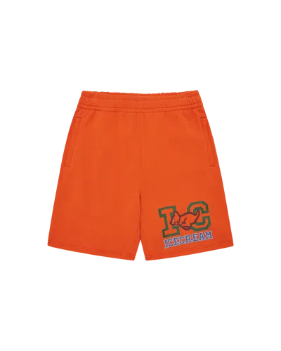 Icecream Collegiate Puppy Shorts In Orange