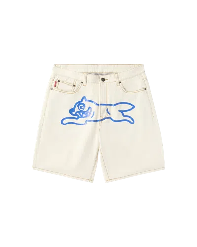 Icecream Cream Jean Shorts In White