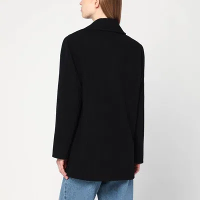Anine Bing Glenn Double Breasted Coat In Black